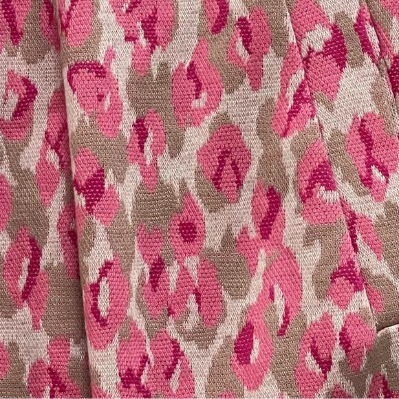 Tyler Boe Pink Cheetah print dress w pockets, front pleat size SM - Picture 10 of 11